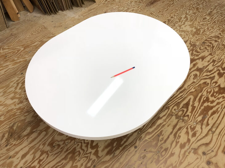 円形小判型ダイニングテーブル天板