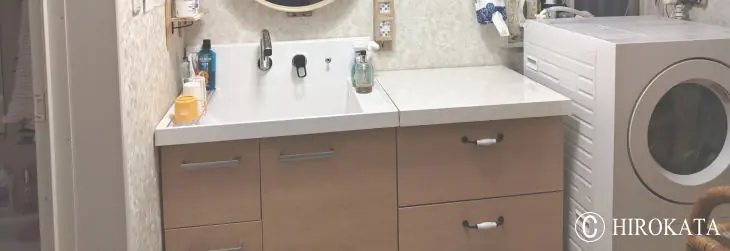 オーダーメイドで作る洗面台のカウンター天板増設