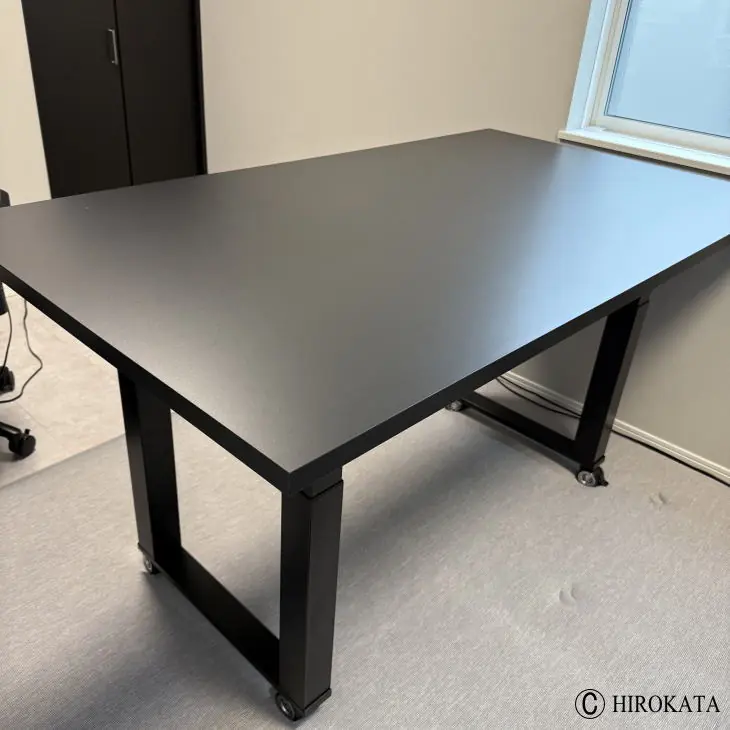 黒色電動昇降デスク、アイカメラミン化粧板K-6400KN