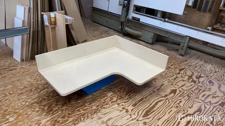 ガード板付きパソコンデスクの天板