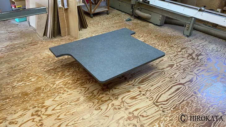 カウンターテーブルにはめ込むダイニングテーブル